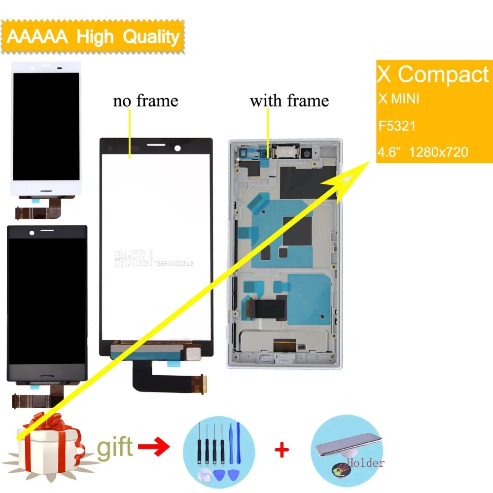 4,6 ''ЖК-дисплей для SONY Xperia X Compact ЖК-дисплей Дисплей Сенсорный экран планшета с рамкой сборки X Мини F5321 ЖК-дисплей выполните замена