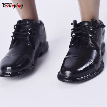

TopToys 1/6 Scale Clothing accessories VERYCOOL VC M3005 1/6 Mens Fashion Shoes Black Laced W Feet Inside F 12" Male Figure
