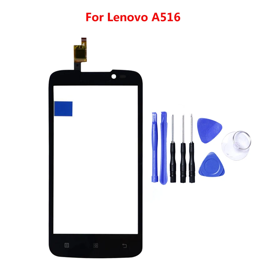 Для Lenovo A516 516 сенсорный экран дигитайзер Панель переднее внешнее стекло объектив