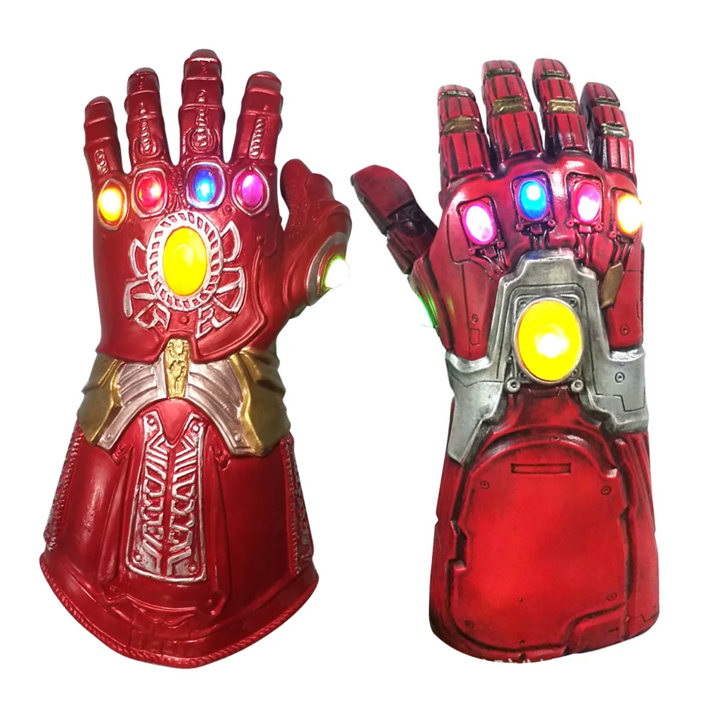 

Infinity Gauntlet Avengers Infinity War Thanos Gloves Cosplay Prop Avengers LED Thanos Latex Gloves Kids Adult Halloween Party