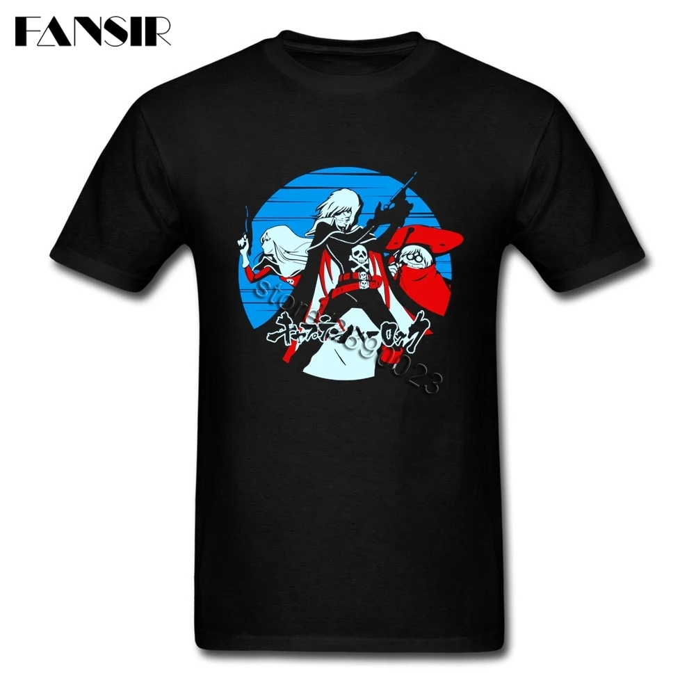 

Brand Men T Shirts Captain Harlock Short Sleeved Pure Cotton Crew Neck T-shirt For Man Tees Shirt