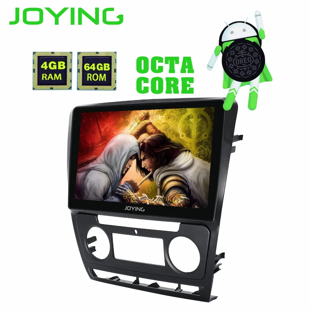 Excellent JOYING 10.1" 4GB 2 din car radio Android 8.0 built in GPS Maps for Skoda Octavia 2014 support RCA Video output parking sensor 3