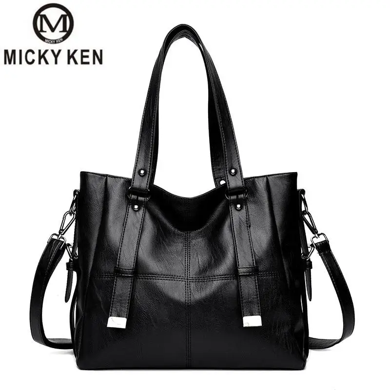 

Micky Ken Brands handbags 2019 new mobile Messenger bag atmosphere shoulder simple wild large-capacity soft leather mother bag
