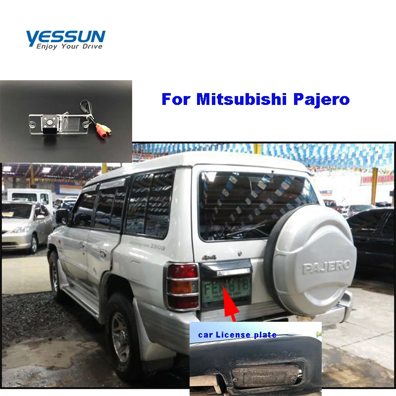Автомобильный номерной знак Yessun камера заднего вида для Mitsubishi Pajero парковки/ccd