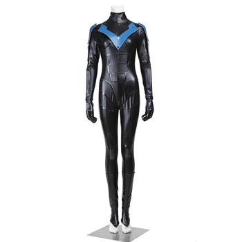 

Batman Nightwing Cosplay Costume Arkham City Cosplay Women Version Outfit Jumpsuit Adult Halloween Superhero Party Custom Made