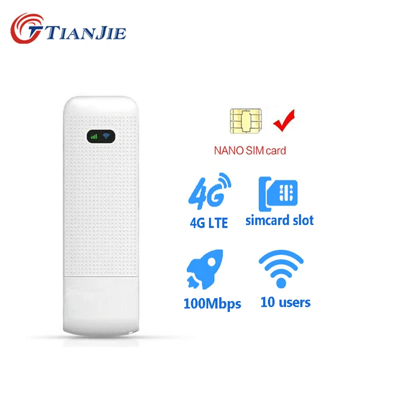 TIANJIE разблокировать 3G/4G Wi Fi маршрутизатор Мобильный/Портативный/Беспроводной
