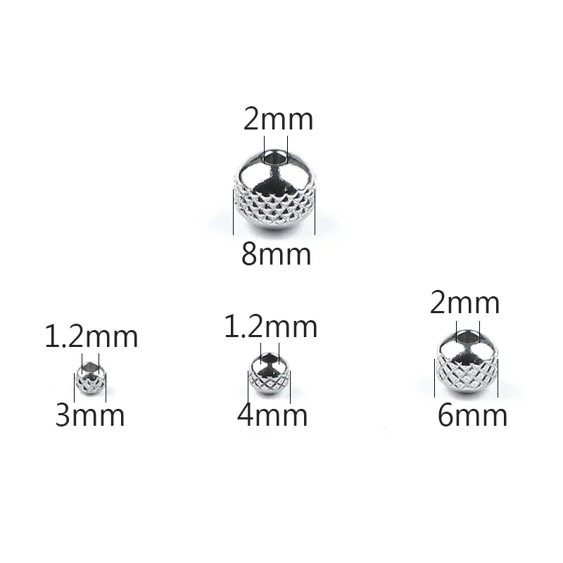 Perline Distanziali Acciaio Inox - 120 Pezzi 5mm - Per Creazione Gioielli - Foto 2