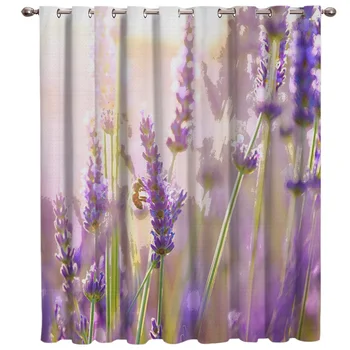 

Lavender Island Flower Window Treatments Curtains Valance Room Curtains Large Window Curtain Rod Living Room Bathroom Floral