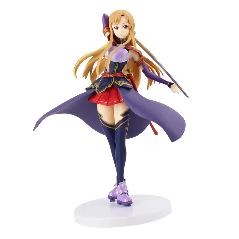22 см Yuuki Asuna милая фигурка модель игрушки Горячая аниме меч искусство онлайн Yuuki Asuna ПВХ фигурка модель Подарочная коллекция - Цвет: only figure