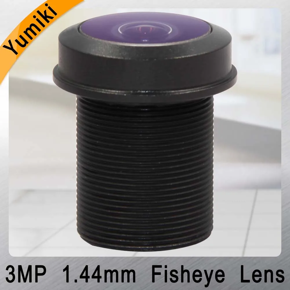 

Yumiki 1.44mm Lens 3.0 MegaPixel Wide-angle 180 Degree MTV M12 x 0.5 Mount Infrared Night Vision Fisheye Lens For CCTV Camera