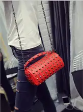 Fashion Rivet PU Leather Bag Women Messenger Bags Female Crossbody Bags Clutch Purse and Handbag Bolsa Feminina Dollar Price lacquer geometric women handbag baobao pu leather shoulder crossbody chain bags messenger bag clutch ladies purse bolsa feminina