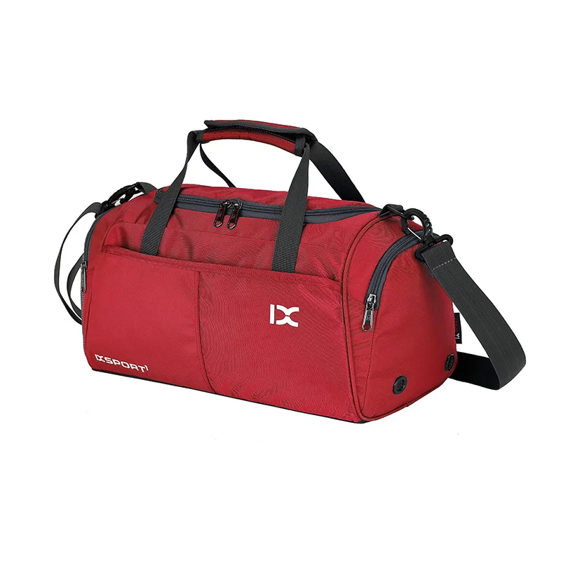 Новая дорожная сумка большой емкости, водонепроницаемая мужская сумка для багажа, дорожная сумка для путешествий, нейлоновые сумки для выходных, многофункциональная спортивная сумка для спортзала - Цвет: Красный