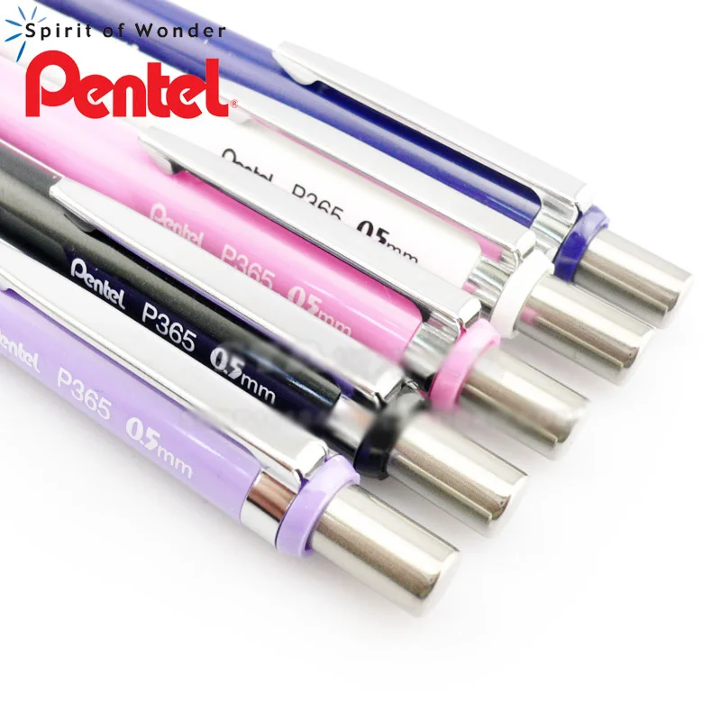 Pentel P365 5 видов цветов 0,5 мм пресс-тип металла механические карандаши 5 шт./лот