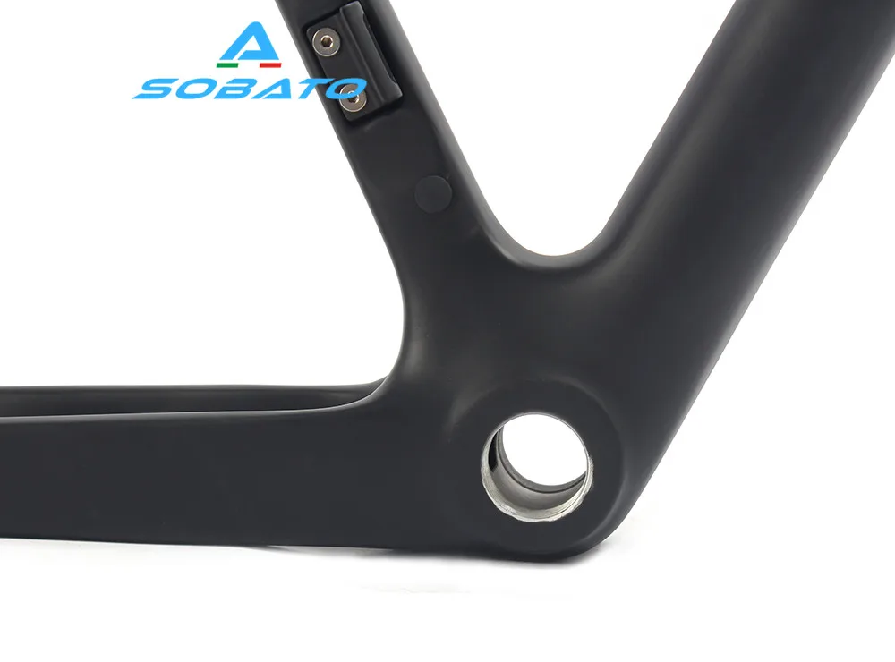 Top 49/52/54/56/58cm UD Matt BB30 BSA Carbon Cyclocross Bike Frame+Fork Disc Brake Frameset 12