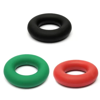 

3 x O Shape Grip Hand Finger Forearm Strength Trainer Exerciser Gym, Green(30 lbs)+Black(40 lbs)+Red(50 lbs)