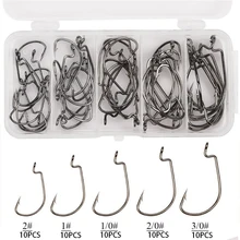 50 шт./компл. смешанные size2#1#1/0#2/0#3/0# Высокоуглеродистая сталь бронзовых морских рыболовных крючков приманка на крючок червь песка для мягкие приманки рыболовные снасти