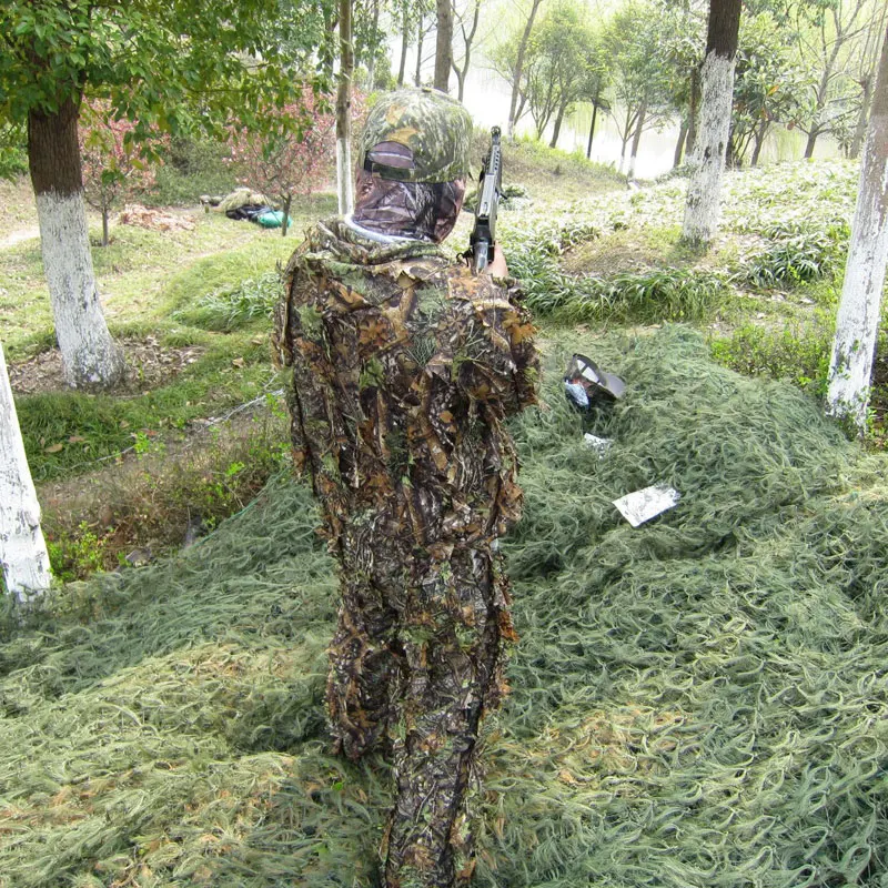 

Hunting Clothes New 3D Maple Leaf Bionic Suits Sniper Camouflage Clothing Jacket And Pants Outdoor Gaming