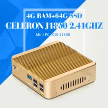 N2830 N2840 J1800 Mini PC 4 Г RAM 64 Г SSD Mini PC Windows WIFI Настольного компьютера случае Mini PC Поддержка 3 Г И Wi-Fi (LBOX-525)