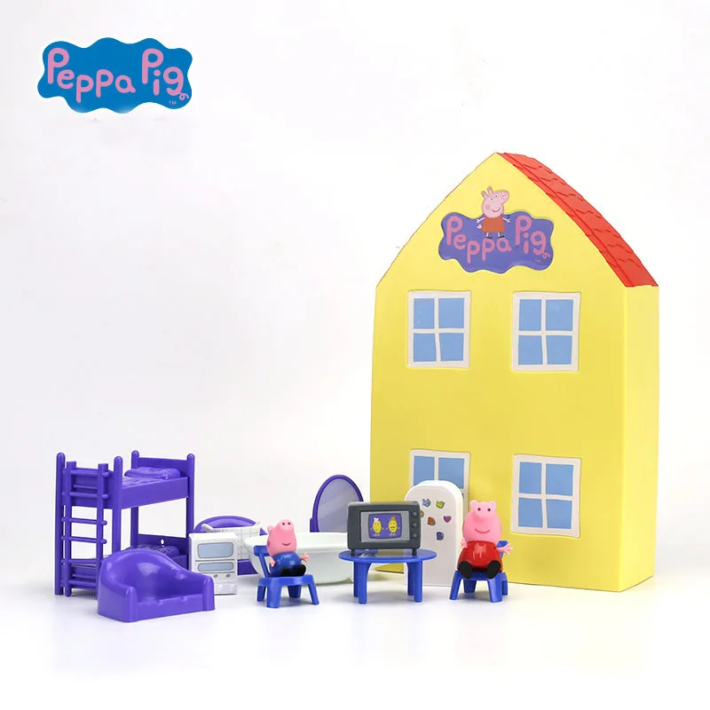 Подлинный игровой набор Peppa Pig Peppa's Deluxe House, фигурка, игровой набор, детская игрушка, подарок, Официальный- оригинальная коробка