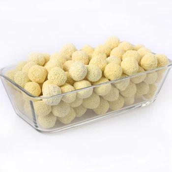 

10PCS Yellow Ceramic Ball Bio Porous Filter Media Net Bag Biological aquarium Filter Nitrifying Cleaning Tools