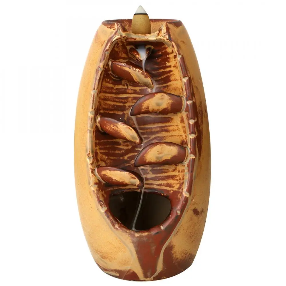 

Smoke Waterfall Incense Holder Backflow Incense Burner Ceramic Aromatherapy Furnace Smell Aromatic Home Office Incense Road
