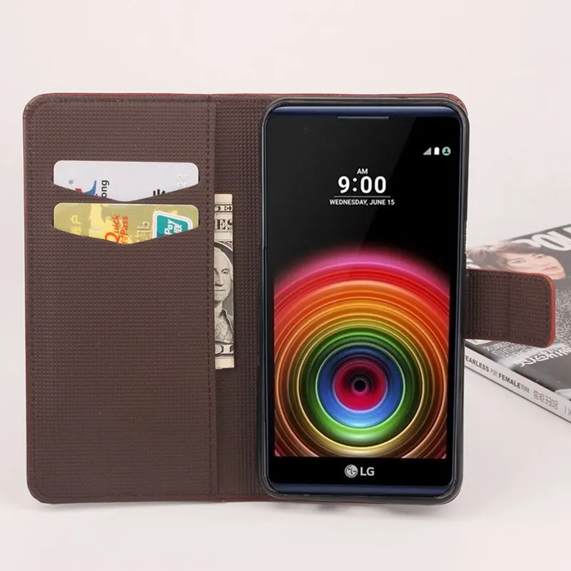 Фирменный чехол HongBaiwei Filp для LG X power, чехол-кошелек для LG X power K210 K220 K220ds 5,3 из искусственной кожи, чехол-подставка для телефона