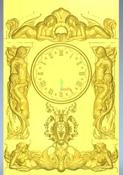 

CNC 3d Relief Model STL for CNC machine wall clock--10