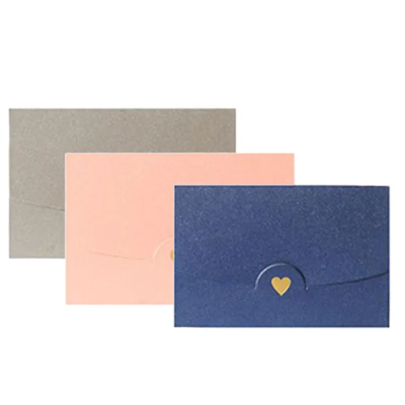 50Pcs/Set 7 x10.5Cm Colorful Heart Pearl Paper Envelopes for Party Invitations Valentine'S Day Gift Lovers Message Card Gift
