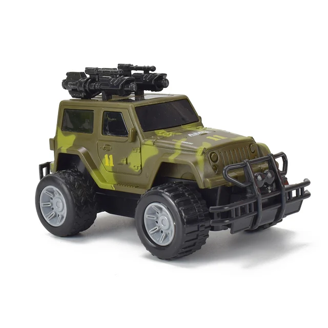 3 Colors Military Camouflage SUV Jeep Model Toy Cars for Boy Inertial LED Flashing Lights Sounds