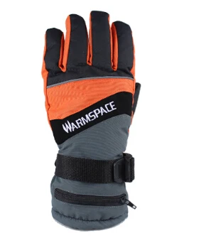3,7 в спортивные перчатки для активного отдыха с электрическим подогревом, ветрозащитные водонепроницаемые перчатки для катания на лыжах, велоспорта, зимние теплые перчатки для езды на мотоцикле и велосипеде - Цвет: Orange M