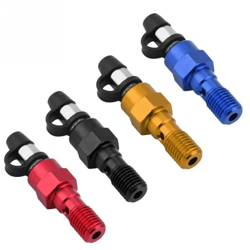 

M10x1.0mm Motorcycle Brake Master Cylinder Caliper Bleed Screw Nipple Banjo Bolt + Dust Cap Universal for Motorcycle Bike ATV