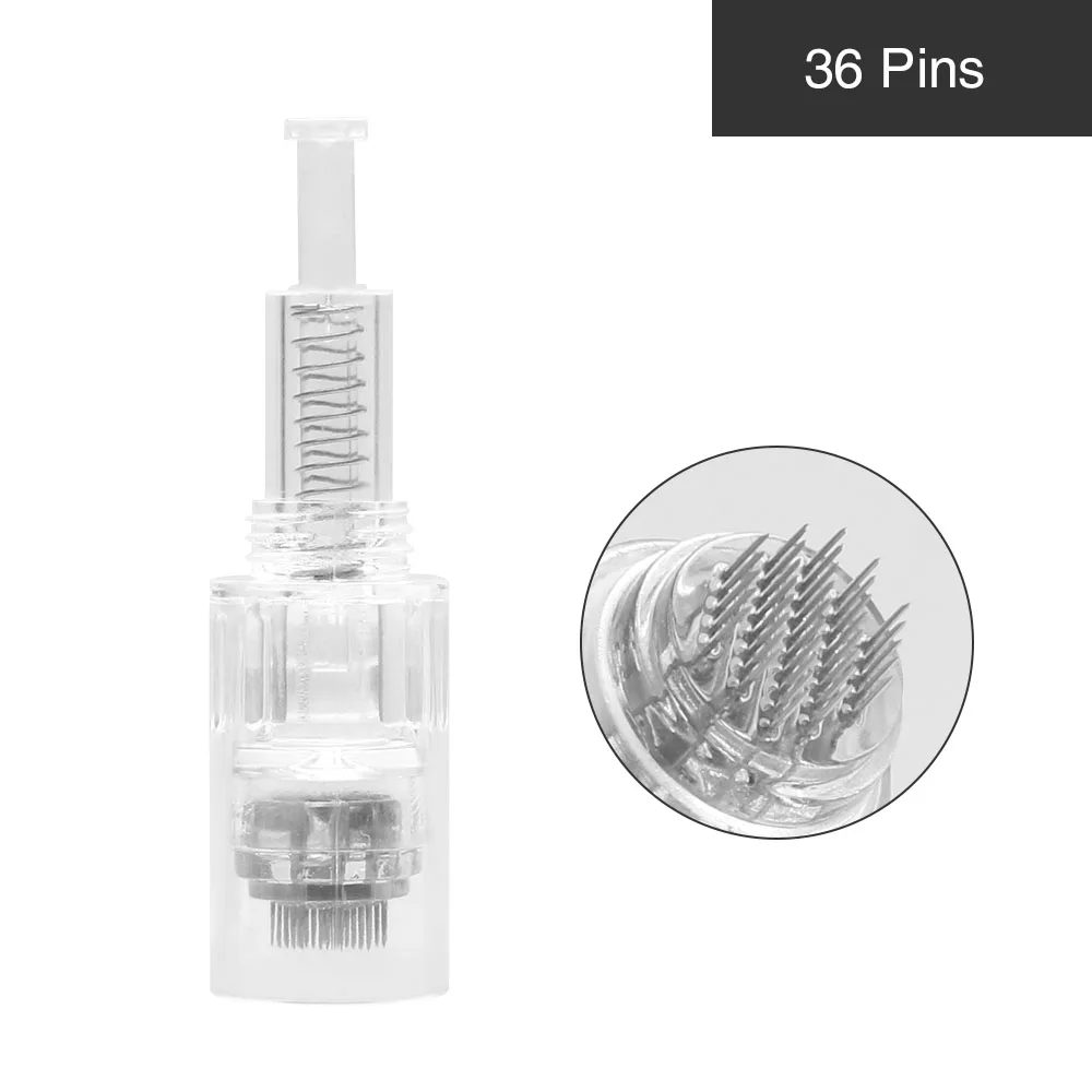 Профессиональная 36/12 электрическая микроигла для завальцовки дермы спиральные картриджи для микро крошечных игл dr pen