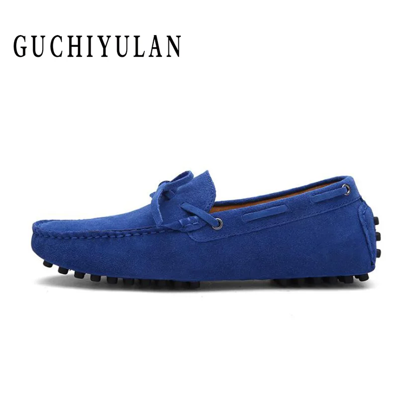 

Designer Suede Leather Men Casual Shoes High Quality Soft Mens Loafers Moccasins Italian Fashion Driving Shoes us Big Size 15