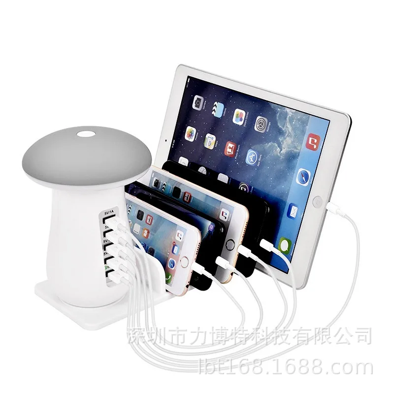 

Creative mushroom light with USB charging por Multifunctional LED light with phone holder house of novelty christmas usb gift