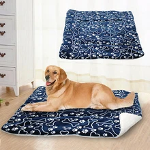 1PC Soft Dog Blanket Cute Pet Cat Sleep Warm Footprint Bone Print Dog Cat Puppy Fleece Pet Dog Beds Mat S/M/L/XL Pet Dog Blanket майка print bar cat sleep