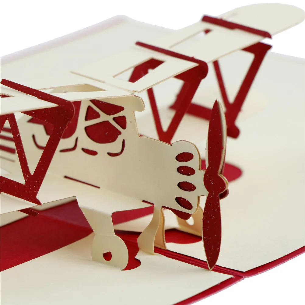 Papier Creatif Up Cartes Postales Origami Avion Modele Carte Postale Voeux Cadeaux