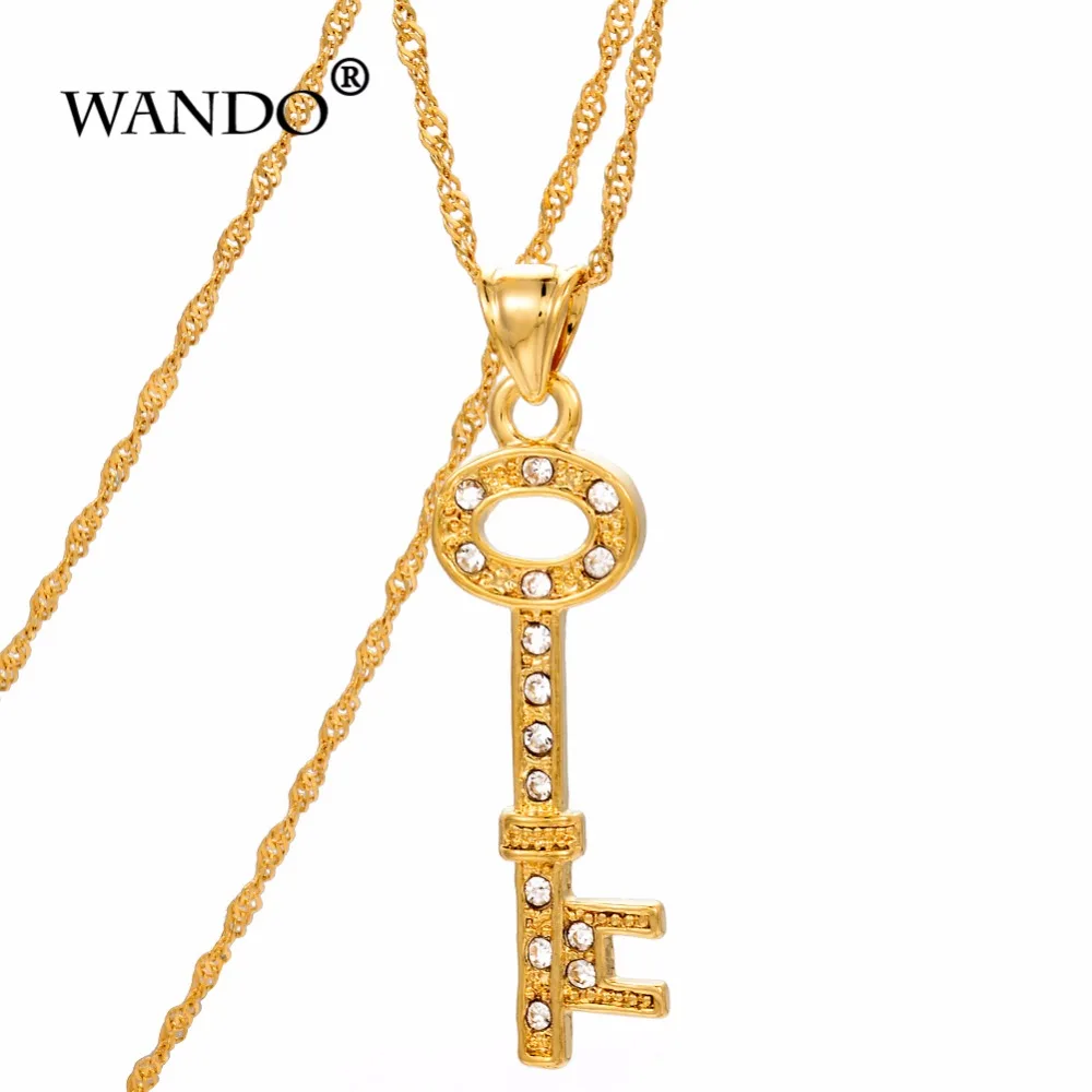 Ожерелье и кулоны WANDO18k Wando модное золотое/серебряное ожерелье с романтическим