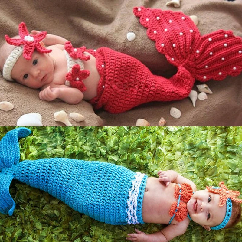 Comprensión Empeorando Imitación Accesorios de fotografía para bebé, traje para recién nacido, ropa de punto  de ganchillo con perlas de sirena para sesión de fotos de bebé|baby  photography props|newborn costumebaby photography - AliExpress