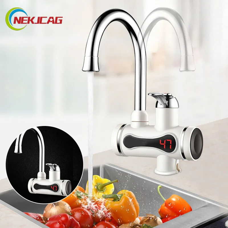 Kitchen Electric Tankless Water Heater Instant Heating Faucet Instantaneous Water Heater Kitchen Faucet 220V 3000W Kitchen Electric Tankless Water Heater Instant Heating Faucet Instantaneous Water Heater Kitchen Faucet 220V 3000W