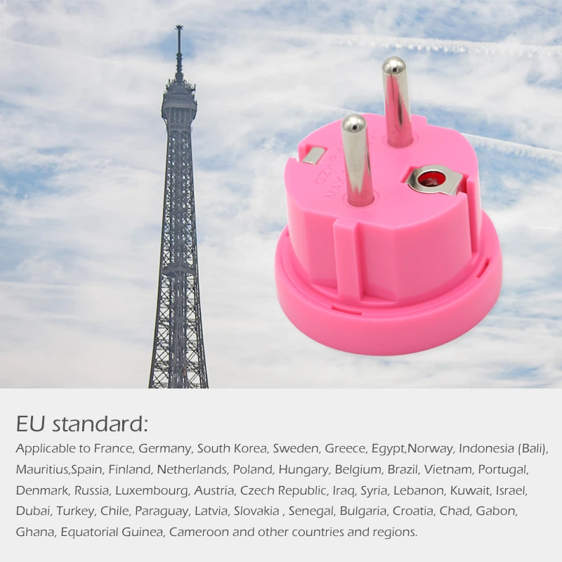 Розетка для круглых штырей US AU To EU Plug USA AUS Euro Europe дорожная настенная розетка