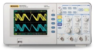 

Digital Rigol DS1072U Colorful 70MHZ 2Channels Oscilloscope Scopemeter 500MSa/s 512Kpts Memory Depth USB 5.6'' TFT LCD