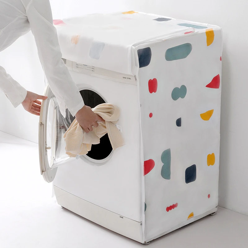 

Washing Machine PVC Dust Proof Cover Waterproof Front Loading and Drum Washing Machine Protective Dust Jacket JJJFC62