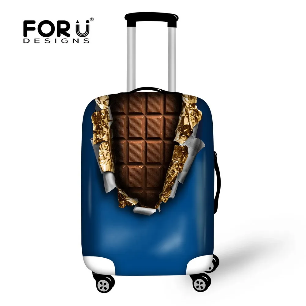 Модные прочные эластичные аксессуары для путешествий Чехол для багажа с шоколадным принтом растягивающийся чехол для чемодана подходит для чемоданов 18-30 - Цвет: C0553S