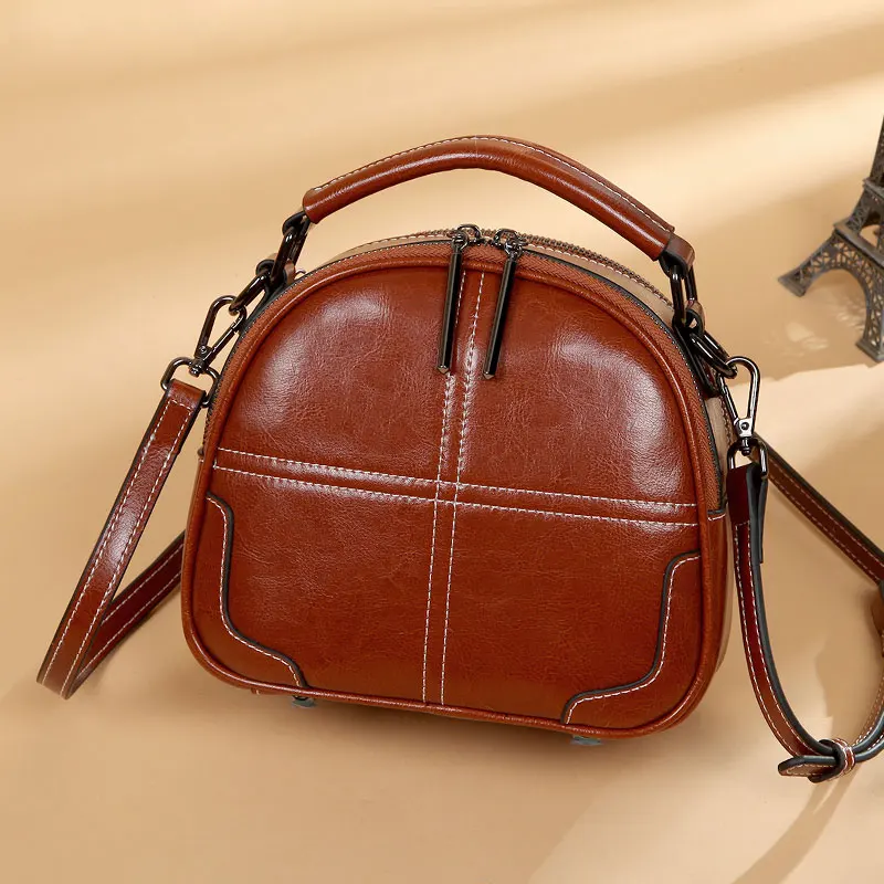  Bag female 2019 new fashion leather handbag wide shoulder Messenger bag Korean version of the mini 