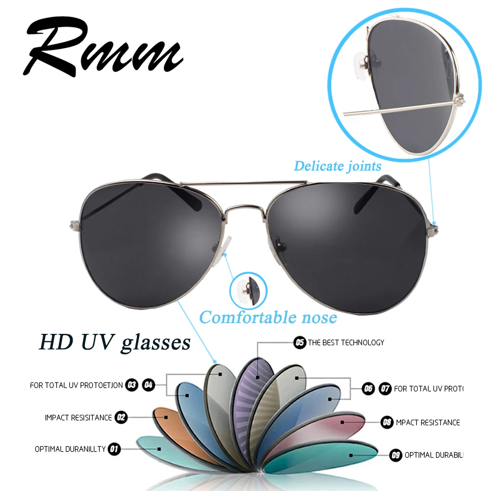 RMM Design Женские Классические брендовые солнцезащитные очки мужские HD алюминиевые