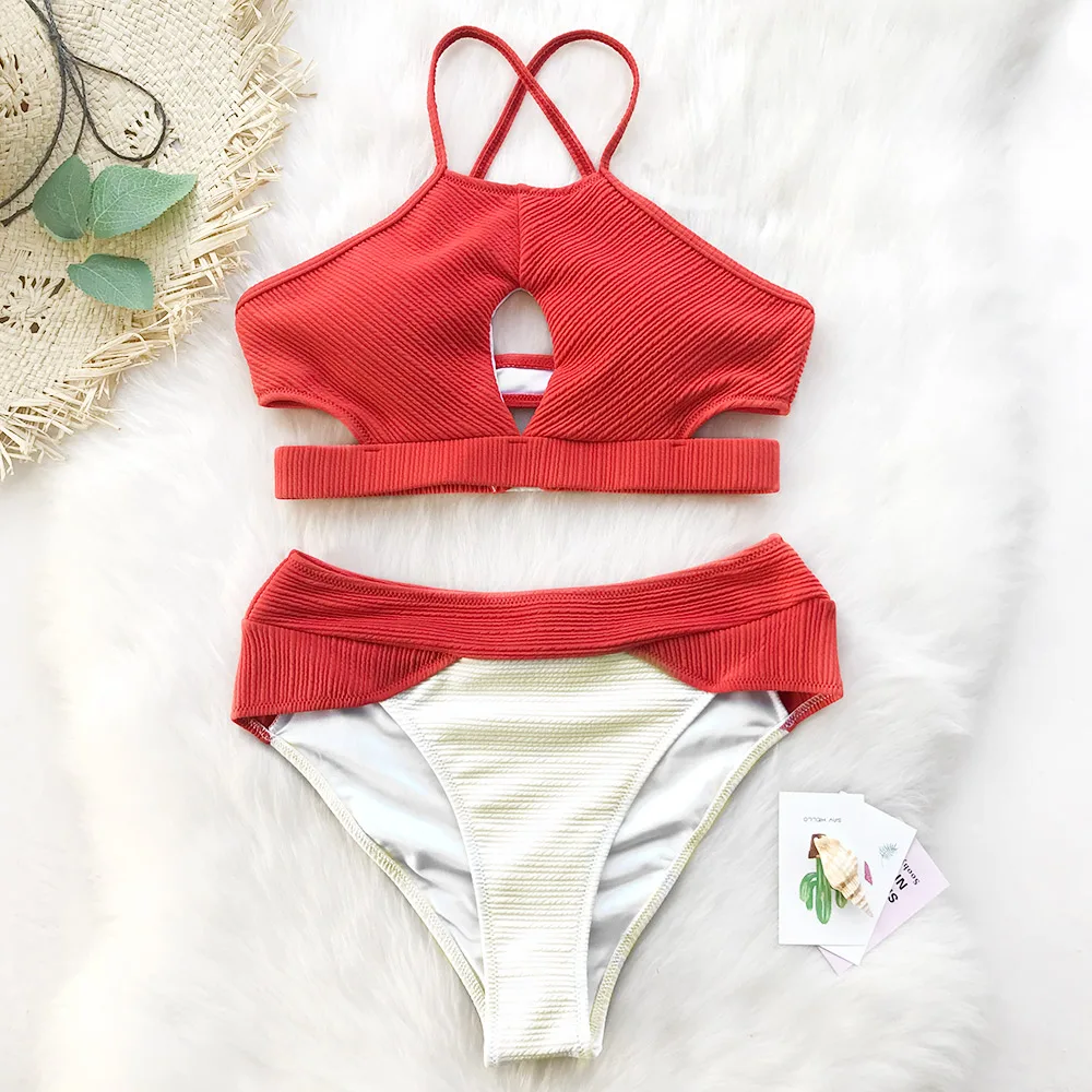 CUPSHE Coast Road Tank Bikini Set Summer Swimsuit Beach Bathing Suit