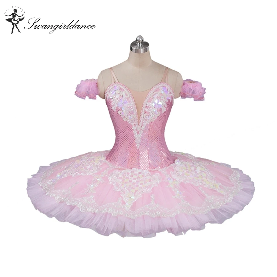pink peach fairy professional ballet tutu classical ballet tutu for girls pancake tutu with lace ballerina tutusBT9087