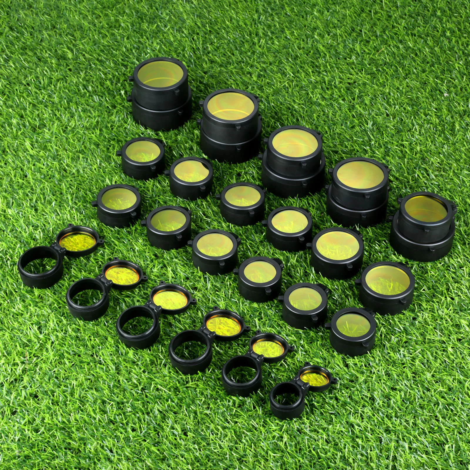 Gohantee 1 pc البصر سريعة الوجه تتشكل مفتوحة غطاء للعدسات كاب ل عيار الصيد نطاق يتصاعد بنادق الليزر الأحمر 28 أحجام مختلفة