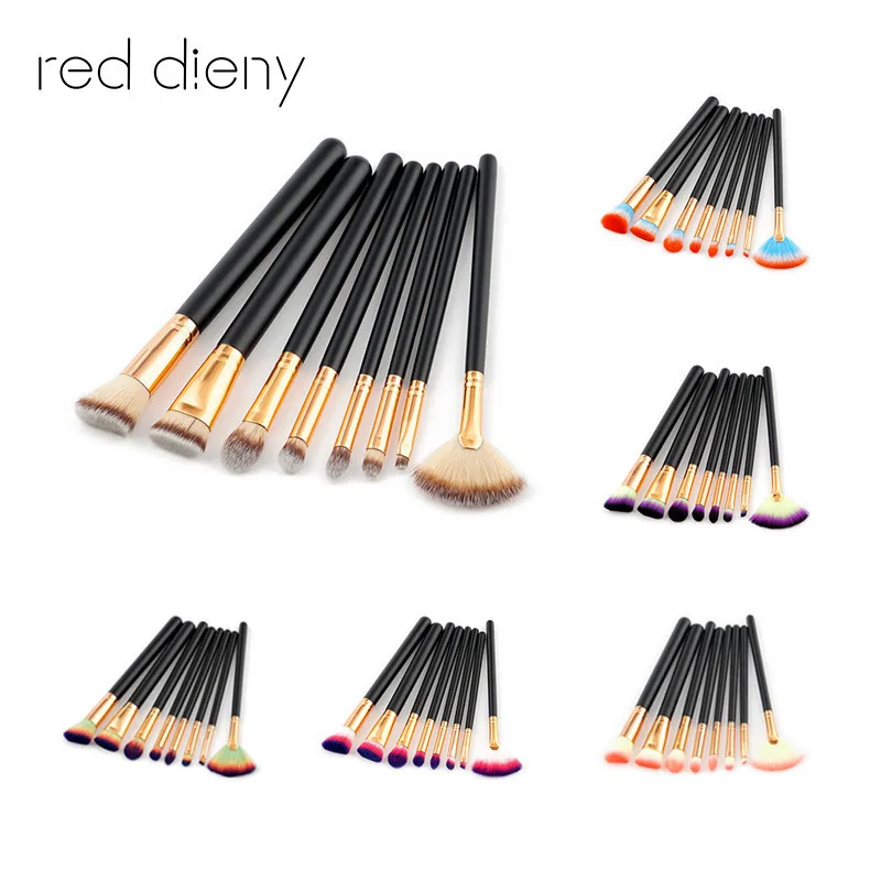 

Pro Makeup Brush Set Powder Foundation Brush Eyebrow Eyeshadow Cosmetic Make Up Tools Toiletry Kit for Women 10Pcs/set
