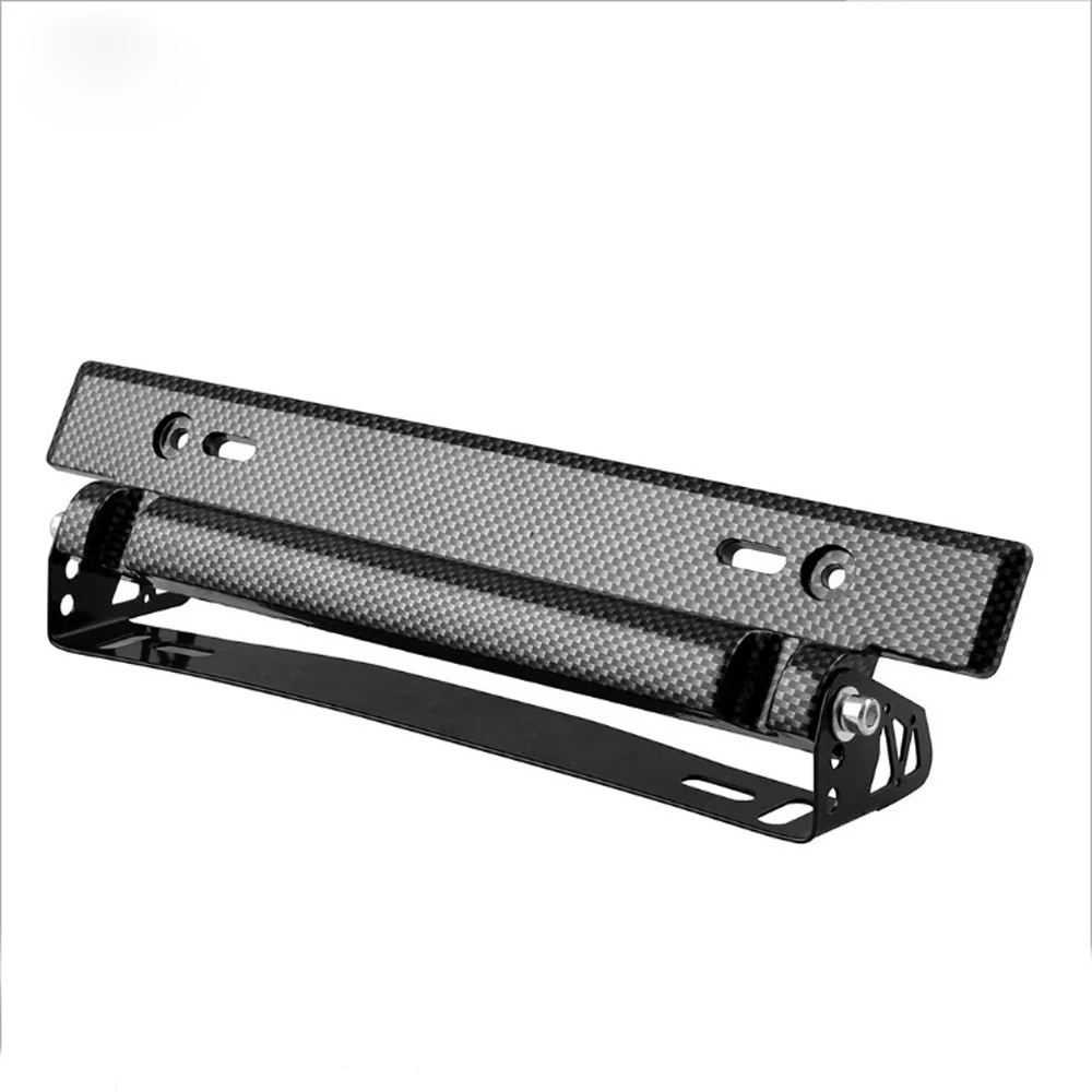 Universal Adjustable Car License Plate Frame Holder Carbon Fiber Racing